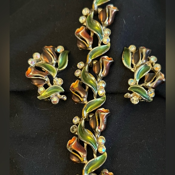 Vintage Bracelet & Earrings Set - Picture 1 of 12